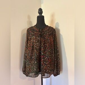 Maurices Autumn Leaf Print Blouse